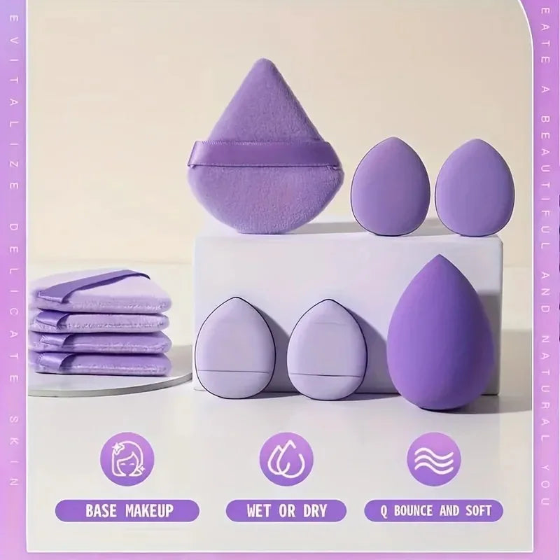 WRDEW 12Pcs Professional Makeup Sponge Set – Soft, Reusable & Versatile Beauty Blenders for Foundation, Powder & Blush