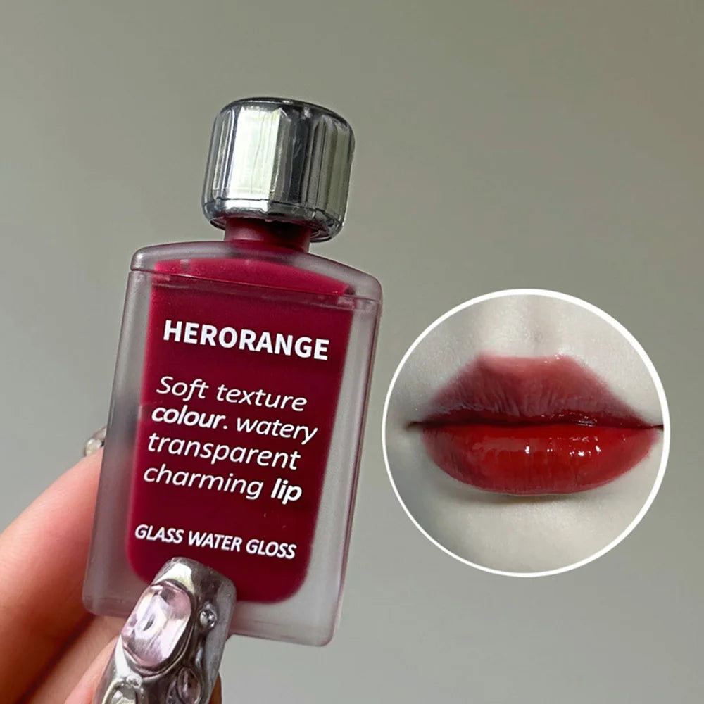 HERORANGE Mirror Lip Glaze: color de labios hidratante, no pegajoso y de alto brillo