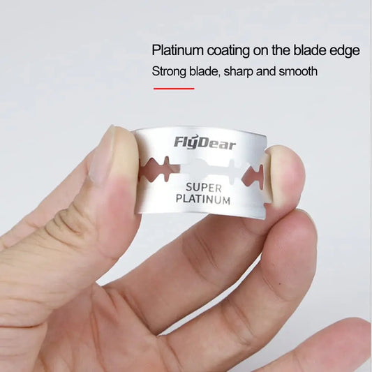 Maquinilla de afeitar de seguridad de doble hoja de acero inoxidable LuxuryGlow: afeitadora manual para hombres