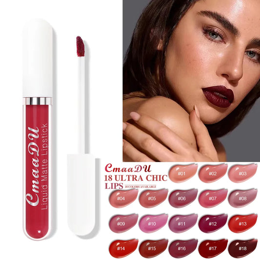 Lápiz labial mate Cmaadu: brillo labial duradero, resistente al agua y antiadherente.