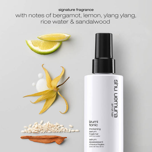 Suero capilar tónico y engrosador Shu Uemura Izumi | Fortalece, da volumen y brillo | Reduce las puntas abiertas