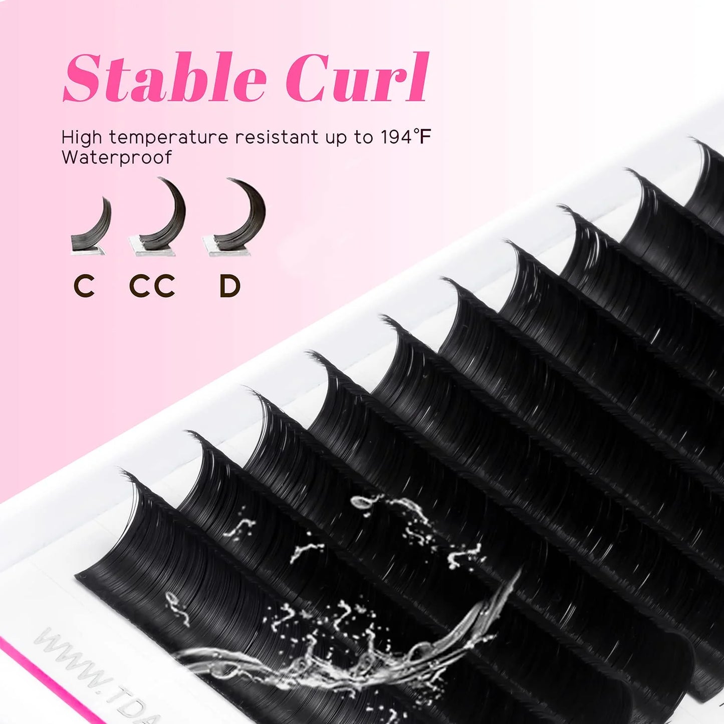 TDANCE Cashmere Classic Lash Extensions – Super Matte Black Individual Trays C90
