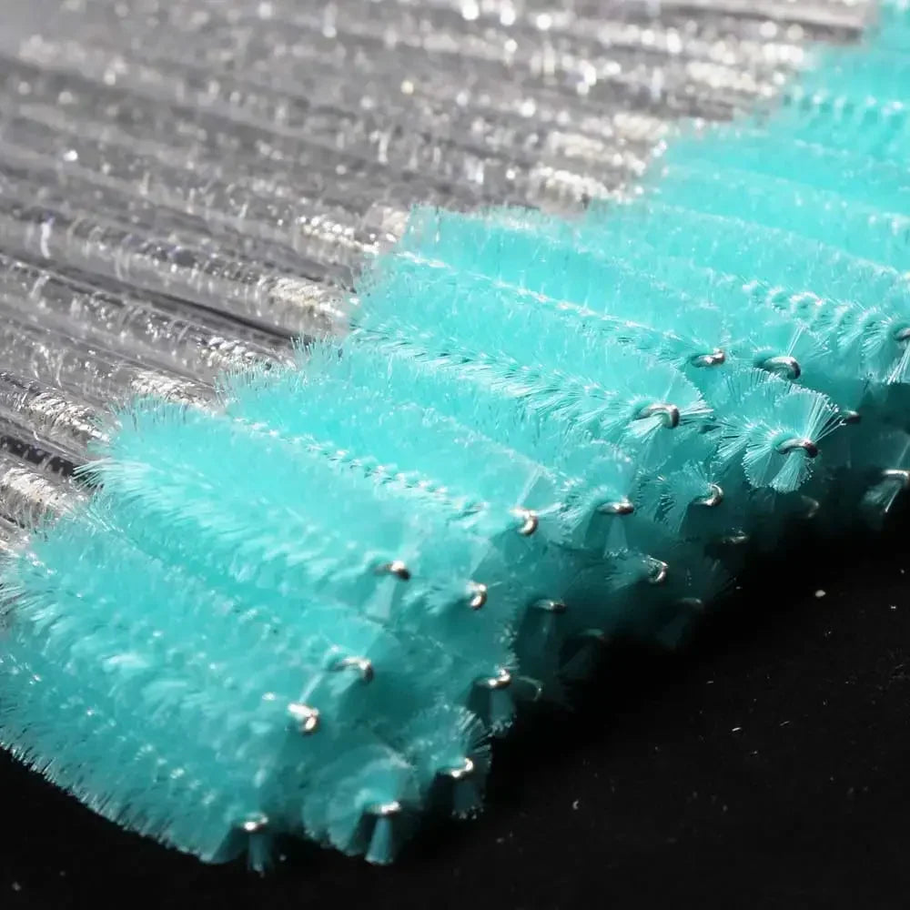 HUAZDS 50pcs Disposable Crystal Eyelash Brushes – Mascara Wands & Lash Combs