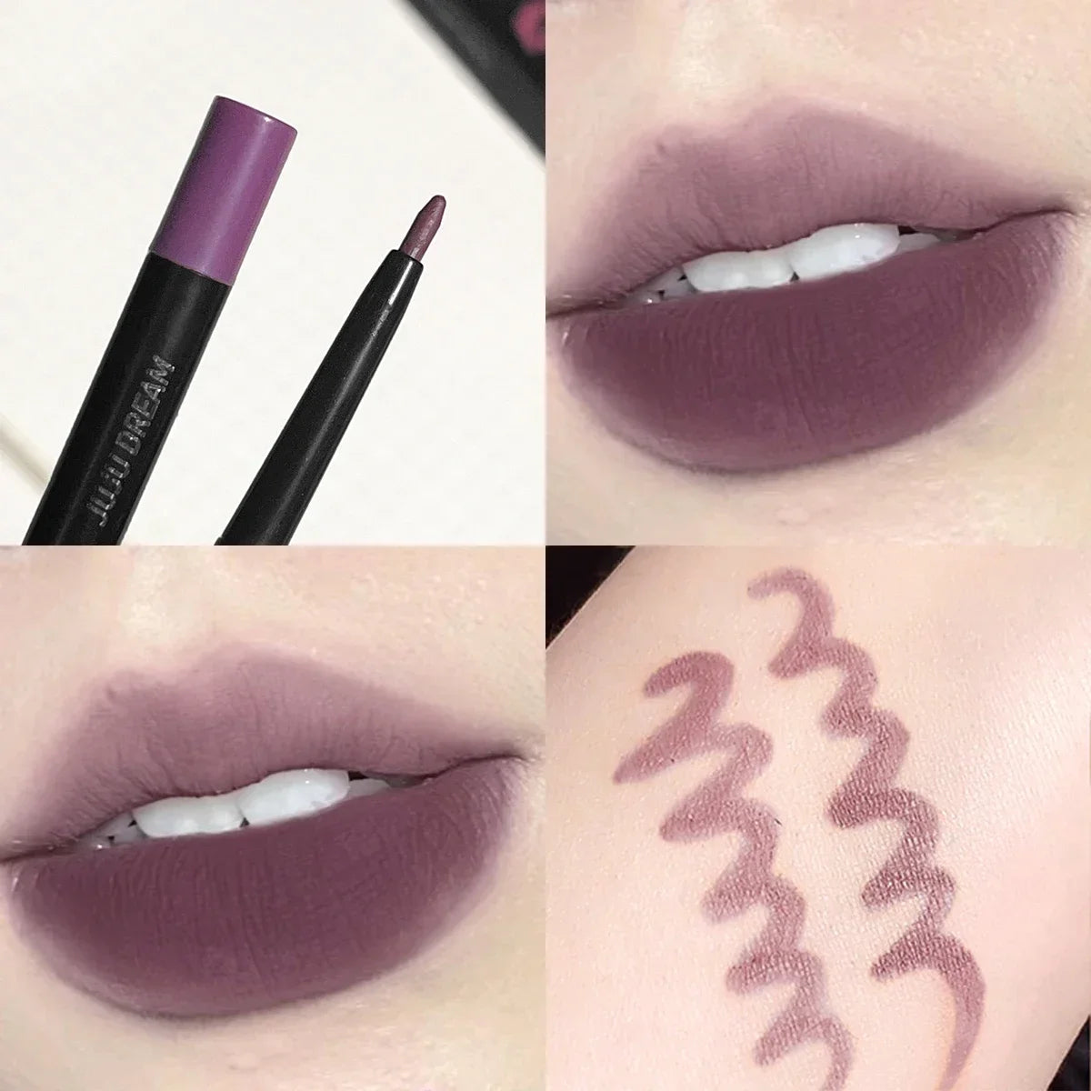 Lápiz delineador de labios mate a prueba de agua LuxuryGlow: 5 tonos duraderos y resistentes a las manchas para un contorno y una definición de labios perfectos.