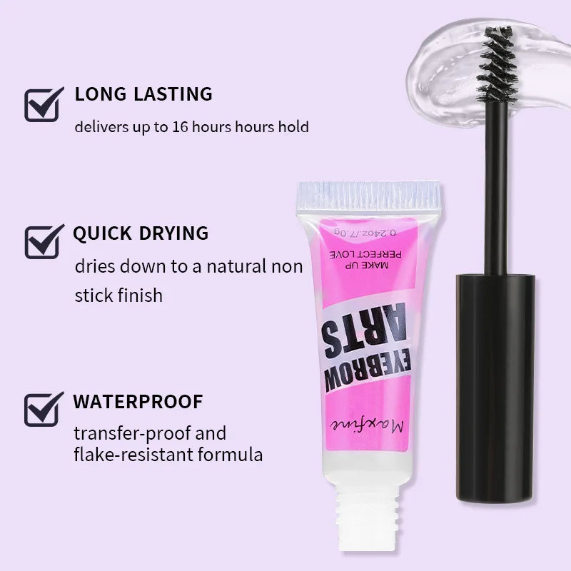 MAXFINE Waterproof Eyebrow Gel – Long-Lasting, Quick-Dry & Transparent Fixer
