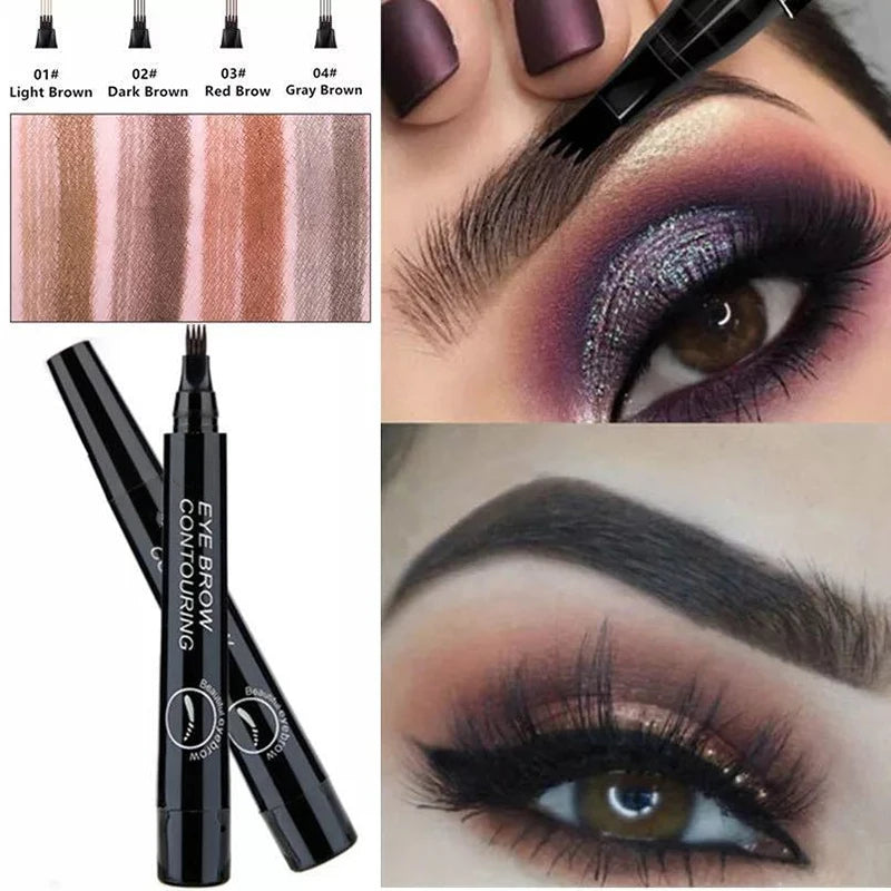 LuxuryGlow Waterproof Eyebrow Tattoo Pen – Microblading Effect Liquid Brow Pencil