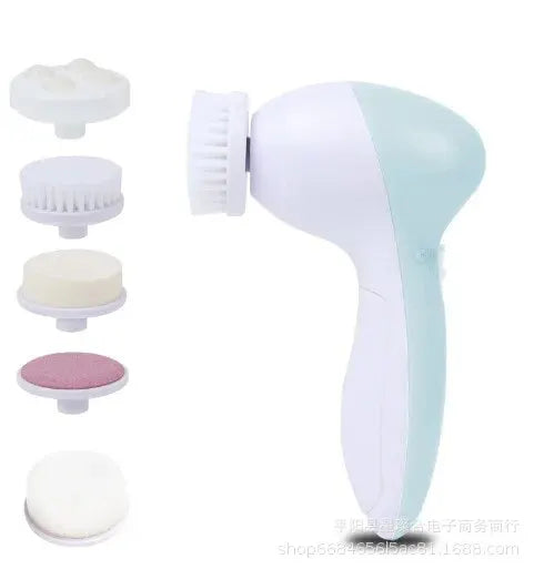 Cepillo de limpieza facial y masajeador de belleza LuxuryGlow 5 en 1: limpieza profunda y cuidado suave de la piel