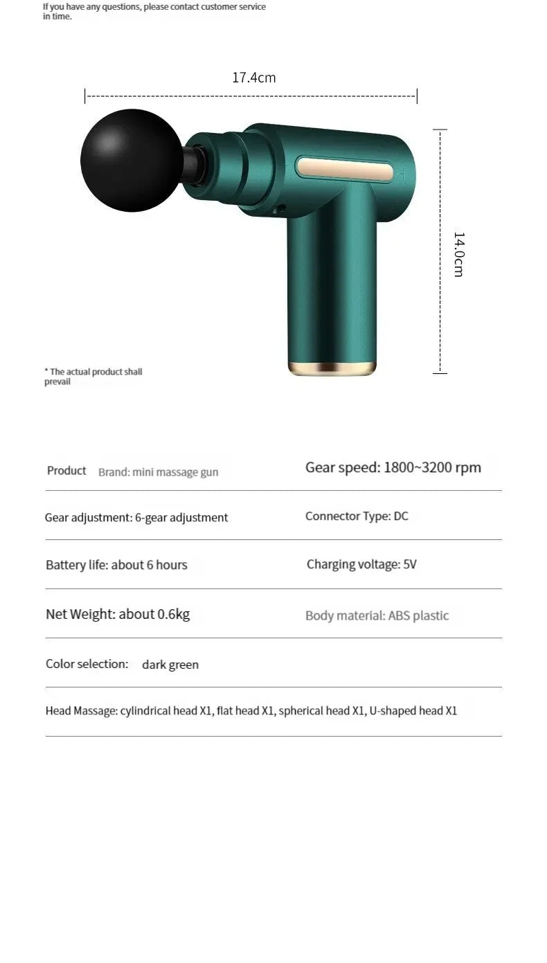Pistola de masaje fascial eléctrica LuxuryGlow: relajación muscular profunda con pantalla