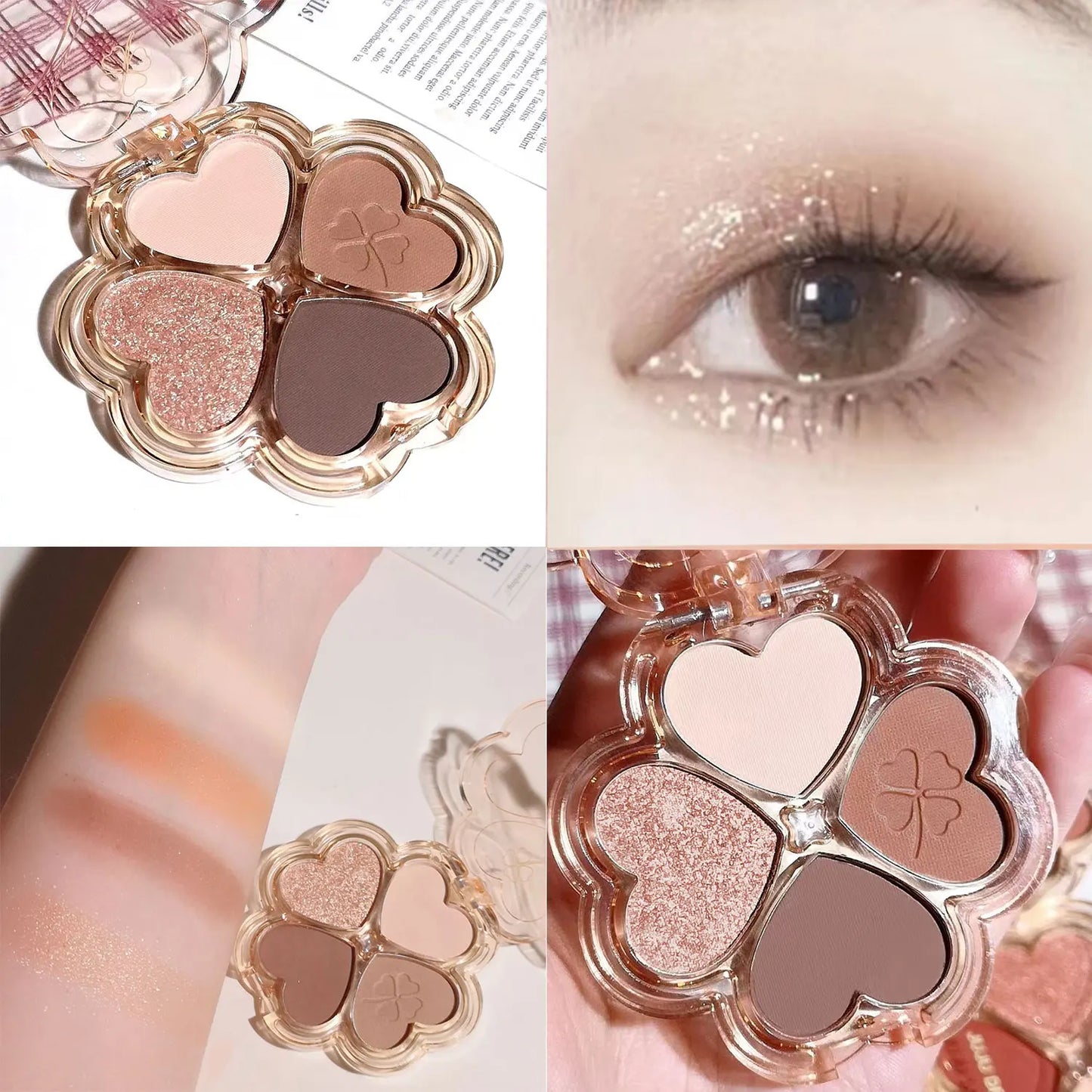 لوحة ظلال العيون دريم لاكي كلوفر من جوجو، 4 ألوان - ألوان مطفية ولامعة ومقاومة للماء