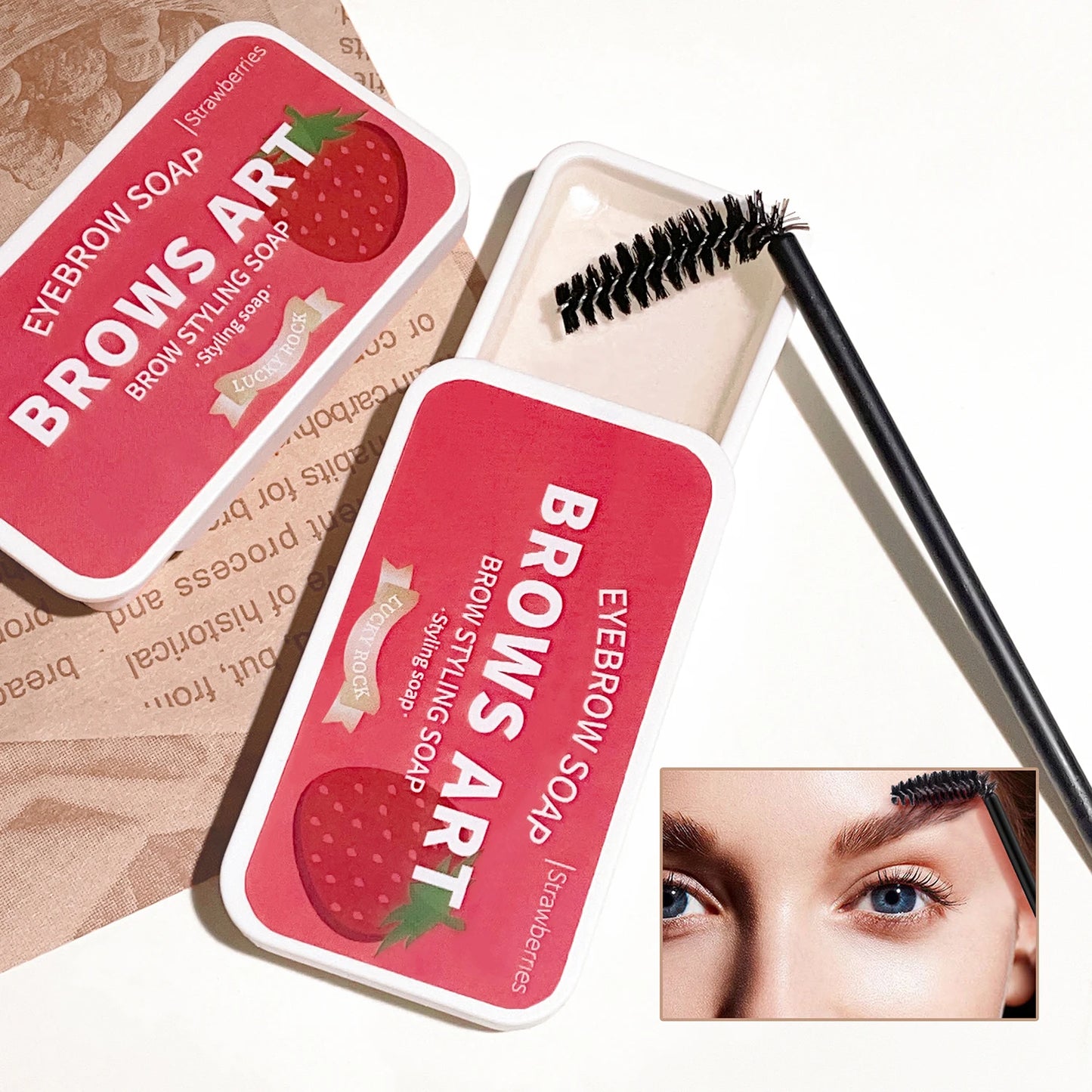 جل تصفيف الحواجب الشفاف المقاوم للماء من لاكشري جلو - يدوم طويلًا ويمنح ثباتًا طبيعيًا