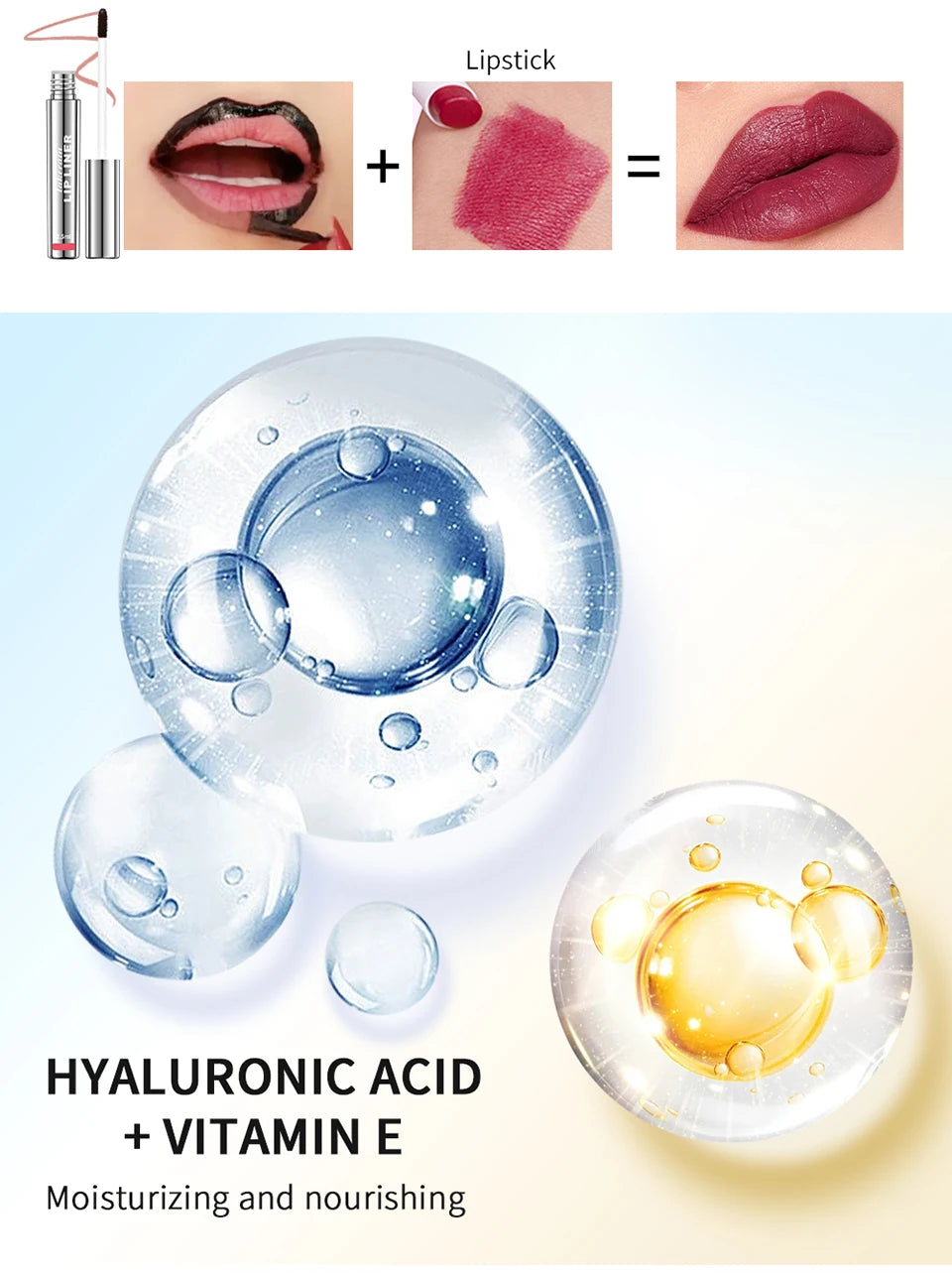 Delineador de labios Peel-Off Tattoo de ibcccndc: tinte mate resistente al agua y de larga duración