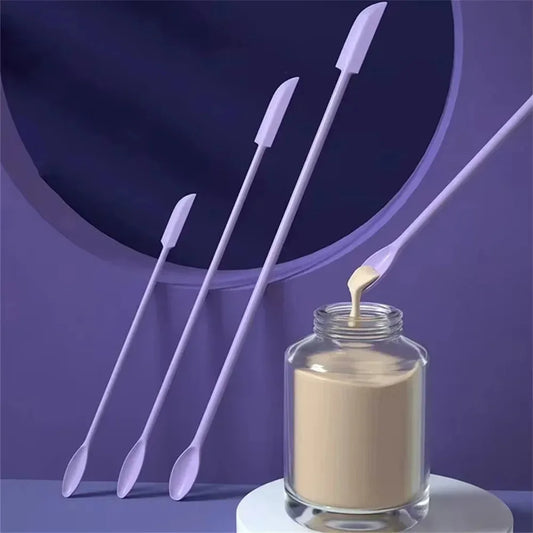 مجموعة فرش مكشطة سيليكون صغيرة من LuxuryGlow مكونة من 3 قطع - ملاعق تجميل ناعمة للعناية بالبشرة والجمال
