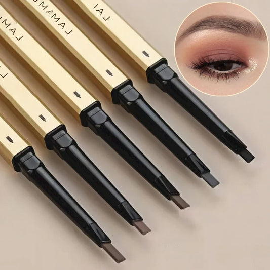 LuxuryGlow 5-Color Double Head Waterproof Eyebrow Pencil with Brush | Long-Lasting & Sweatproof
