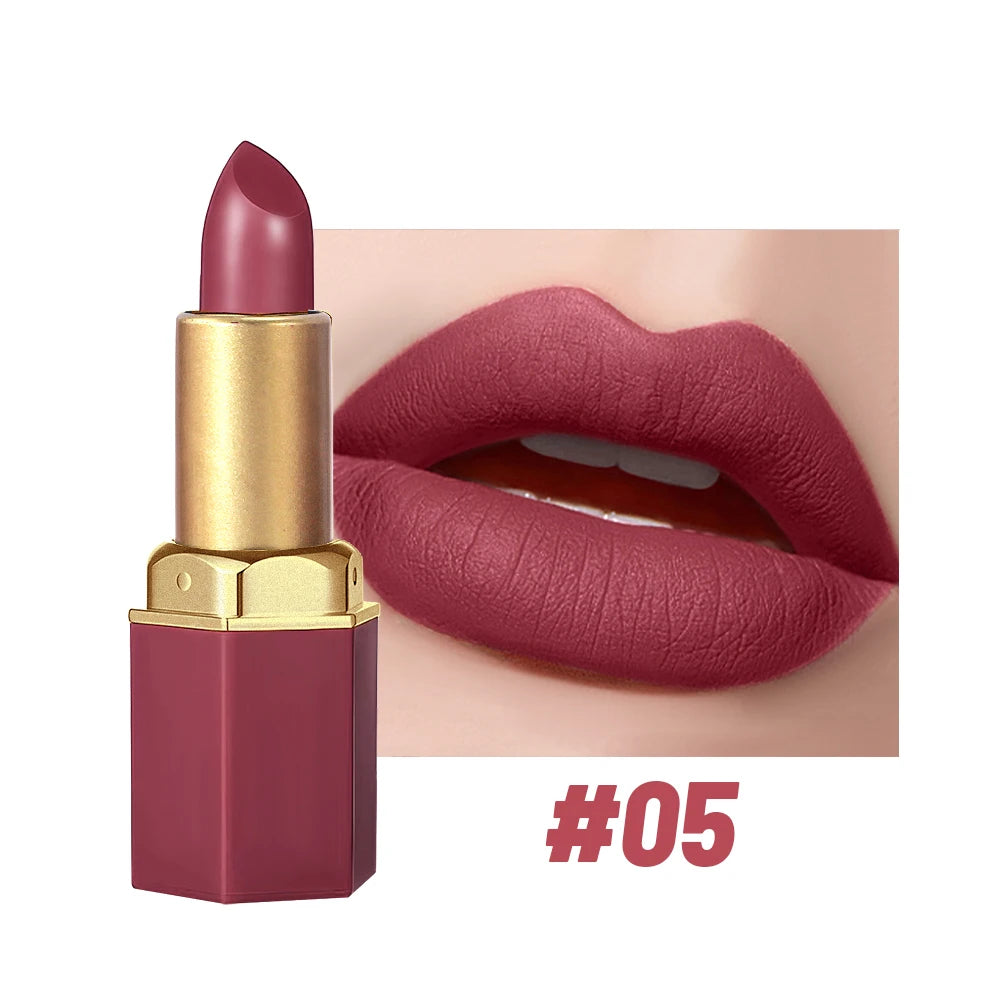 Lápiz labial mate SAM SUGAR de 6 colores: duradero, antiadherente y con acabado aterciopelado (resistente al agua y a las manchas)