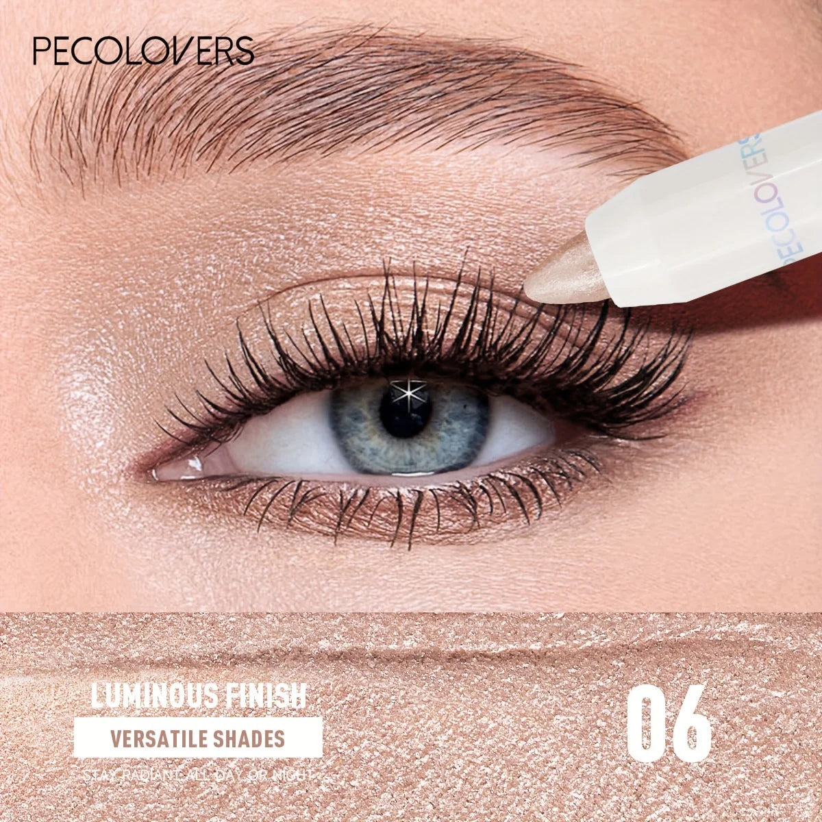 LuxuryGlow Waterproof Eyeshadow Stick — Long-Lasting, High-Pigment Shimmer & Matte Crayon