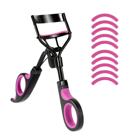 LuxuryGlow Professional Eyelash Curler with 10 Refill Pads – Long-Lasting Curl Tool