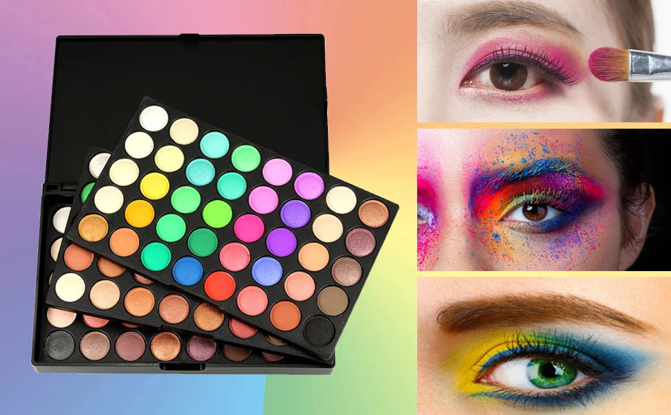 VERONNI 120-Color Eyeshadow Palette – Matte, Shimmer & Glitter Long-Lasting Makeup