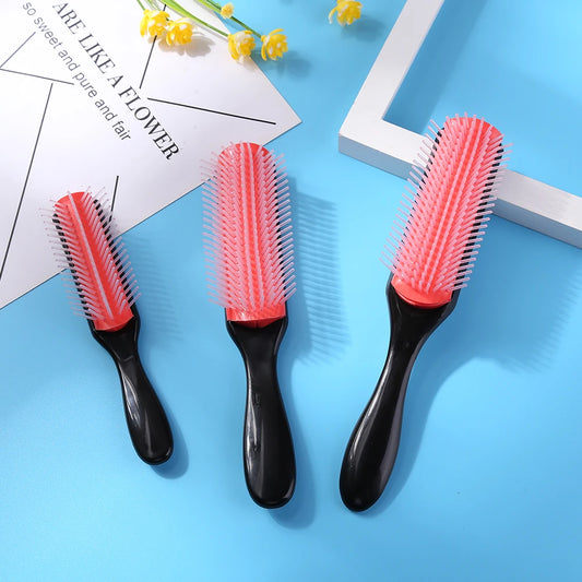 APWIKOGER 9-Row Detangling Hair Brush – Wet & Curly Hair Detangler with Scalp Massager