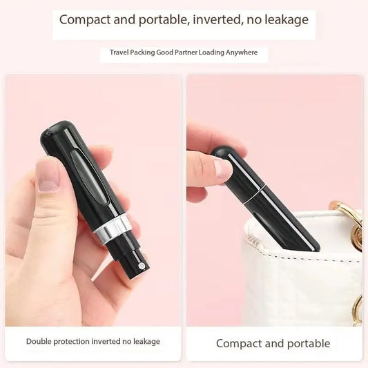 Botella dispensadora de perfume portátil de alta gama LuxuryGlow: spray de viaje recargable