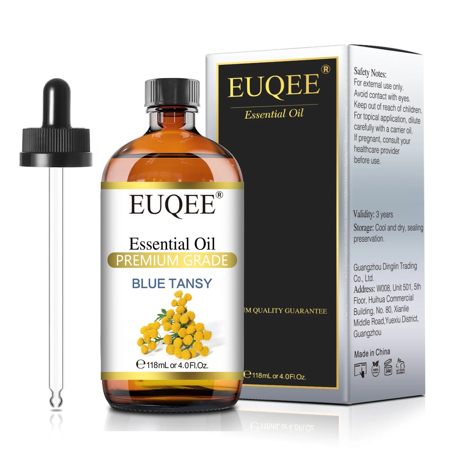 EUQEE 118ml Pure Essential Oil – Aromatherapy Diffuser Blend with Palo Santo, Lavender, Vanilla & More C210