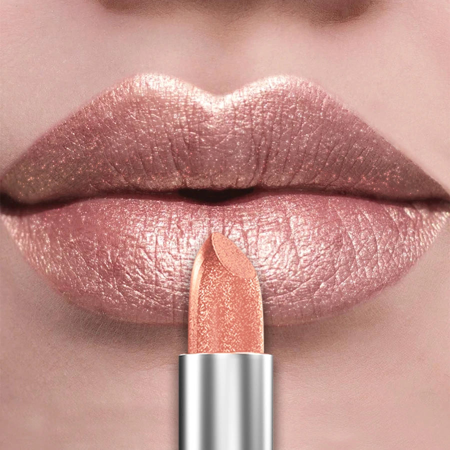 Labial metálico KAFURUX: 21 tonos brillantes y brillo duradero