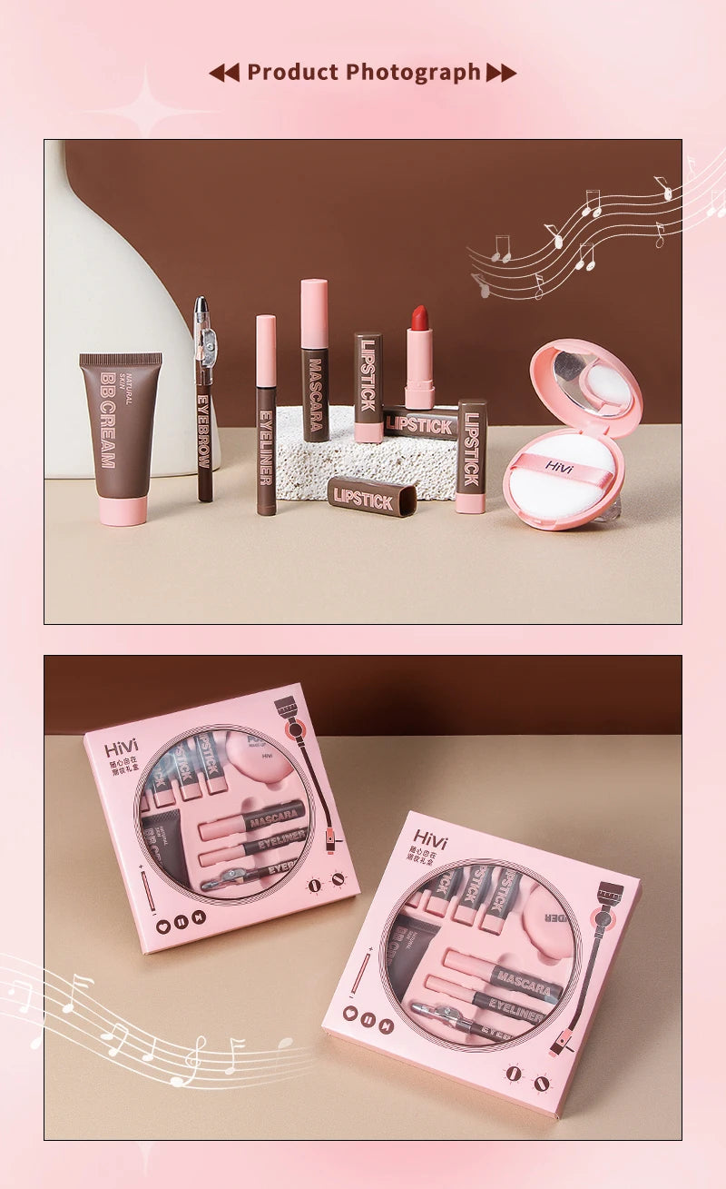 Caja de regalo de maquillaje de San Valentín de HiVi: set de lápiz labial y polvos de edición limitada