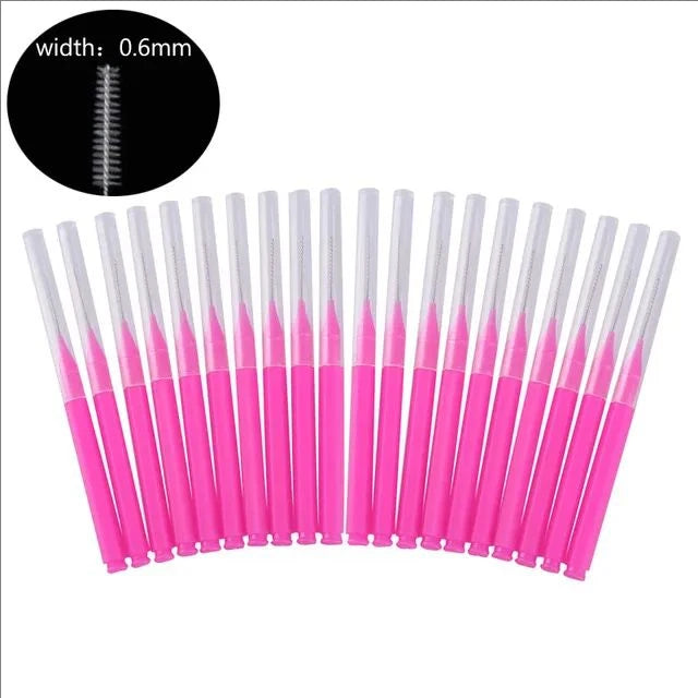 JPNPL 20 minicepillos para cejas y pestañas: aplicadores desechables, flexibles y multiusos
