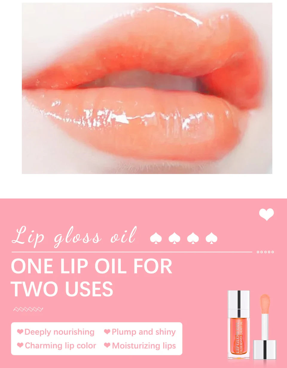 Bálsamo labial hidratante ibcccndc con aceite y brillo labial – Bálsamo labial hidratante y voluminizador con semillas de cereza