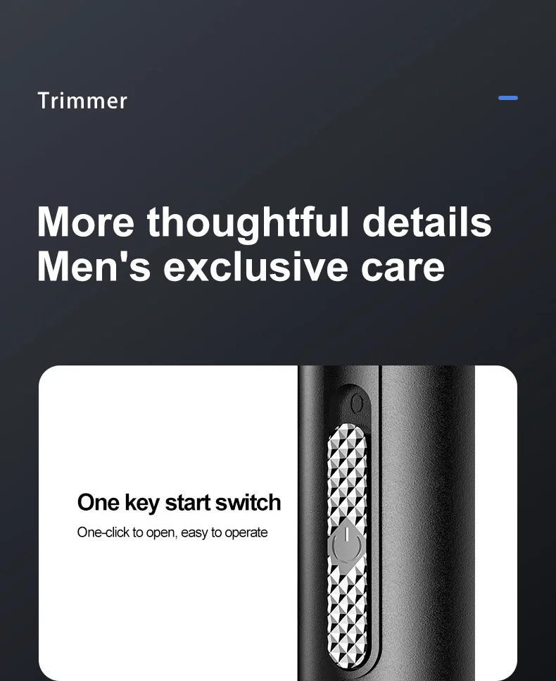 Newmine Rechargeable Electric Nose & Ear Hair Trimmer for Men – Safe Facial Grooming Tool