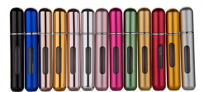 LuxuryGlow Portable Bottom Fill Perfume Spray Bottle 5ml/8ml | Refillable Travel Atomizer