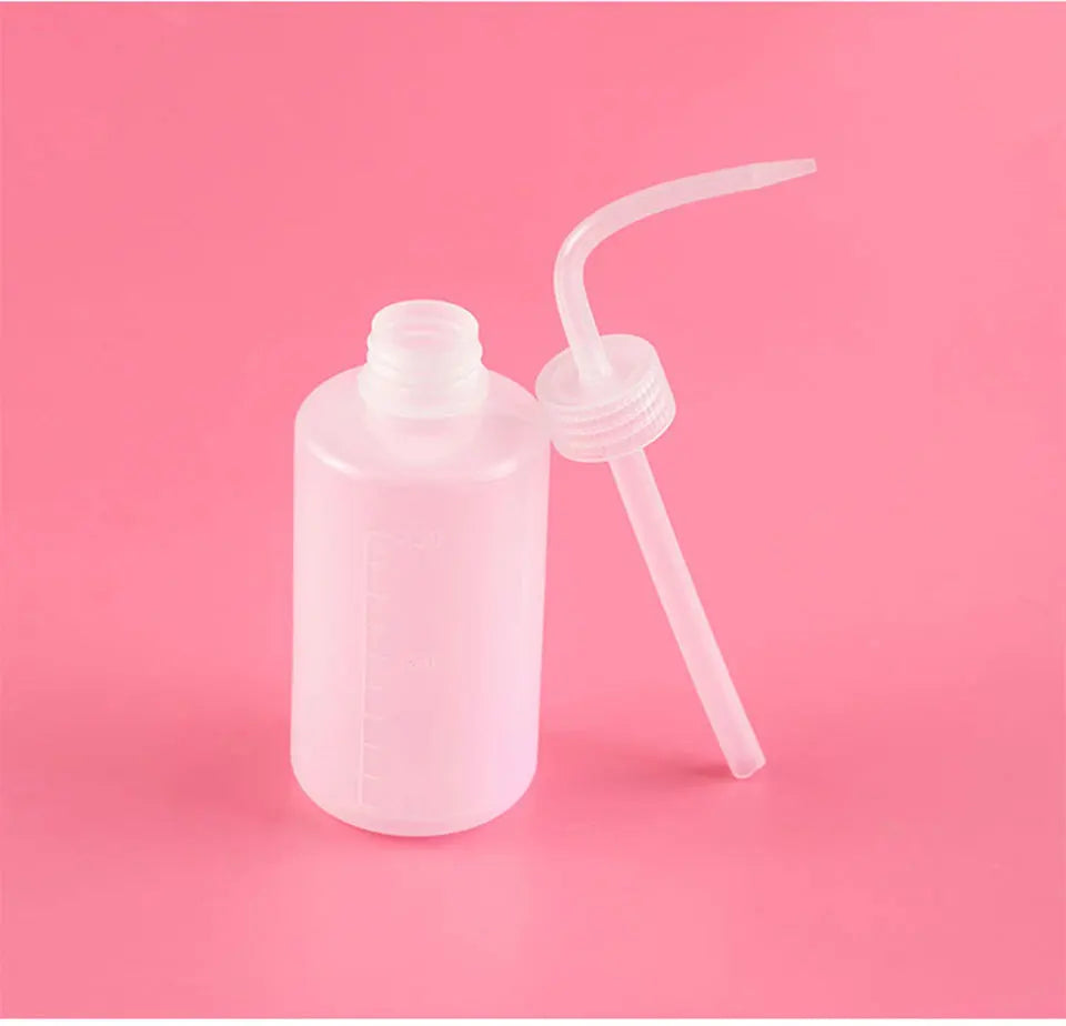 YASHICORAL 250/500ml Eyelash Cleaning Bottle – Curved Spout Lash & Brow Rinse Tool