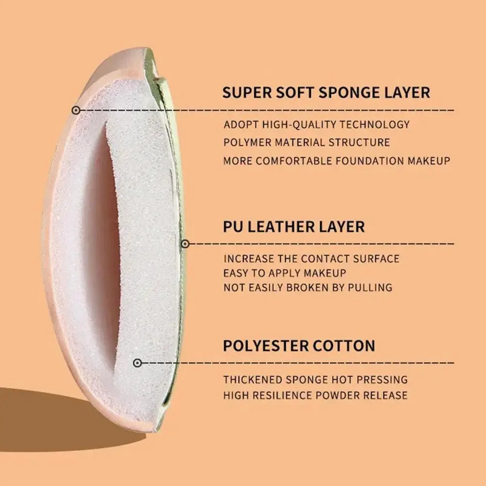 HUAZDS - Esponja de maquillaje con cojín de aire y estuche: esponja suave para usar en seco y mojado