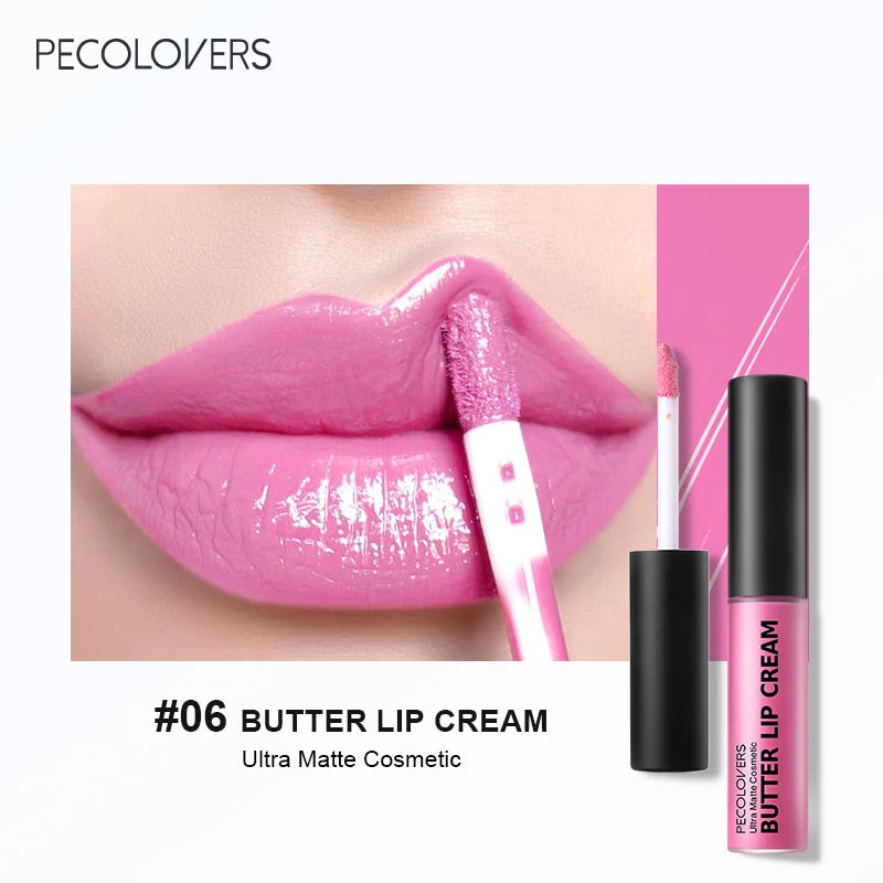 Labial líquido a prueba de agua LuxuryGlow: 21 tonos vibrantes con vitamina E y voluminizador de labios