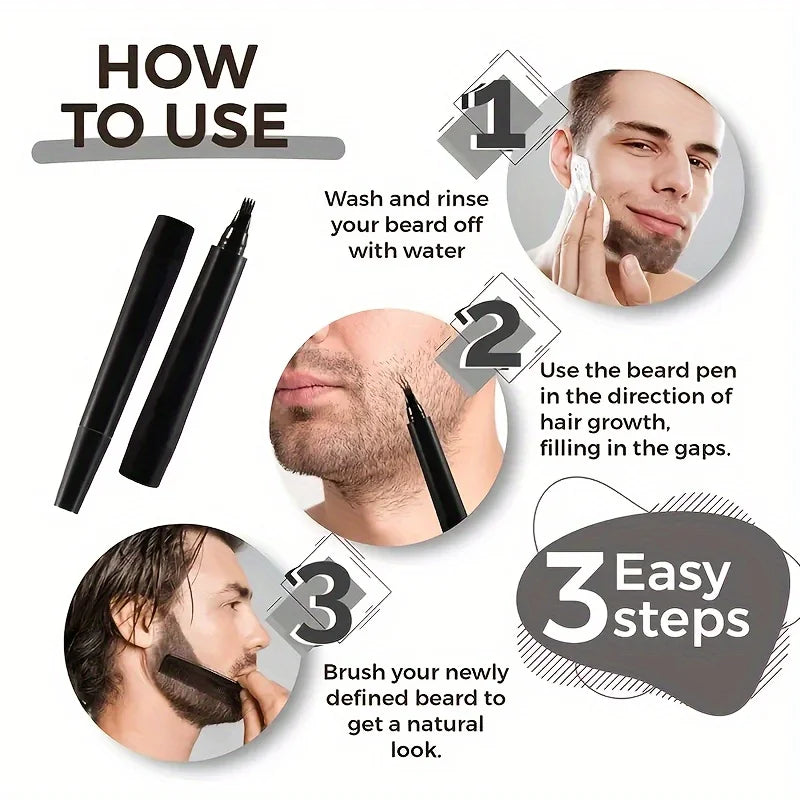 Eelhoe Beard Filling Pen Kit – Waterproof Beard Enhancer & Shaping Pencil for Men
