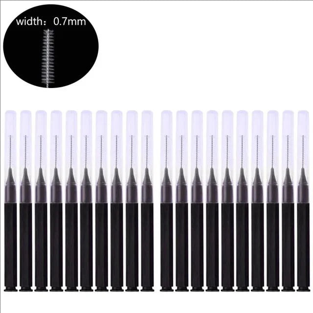 JPNPL 20 minicepillos para cejas y pestañas: aplicadores desechables, flexibles y multiusos