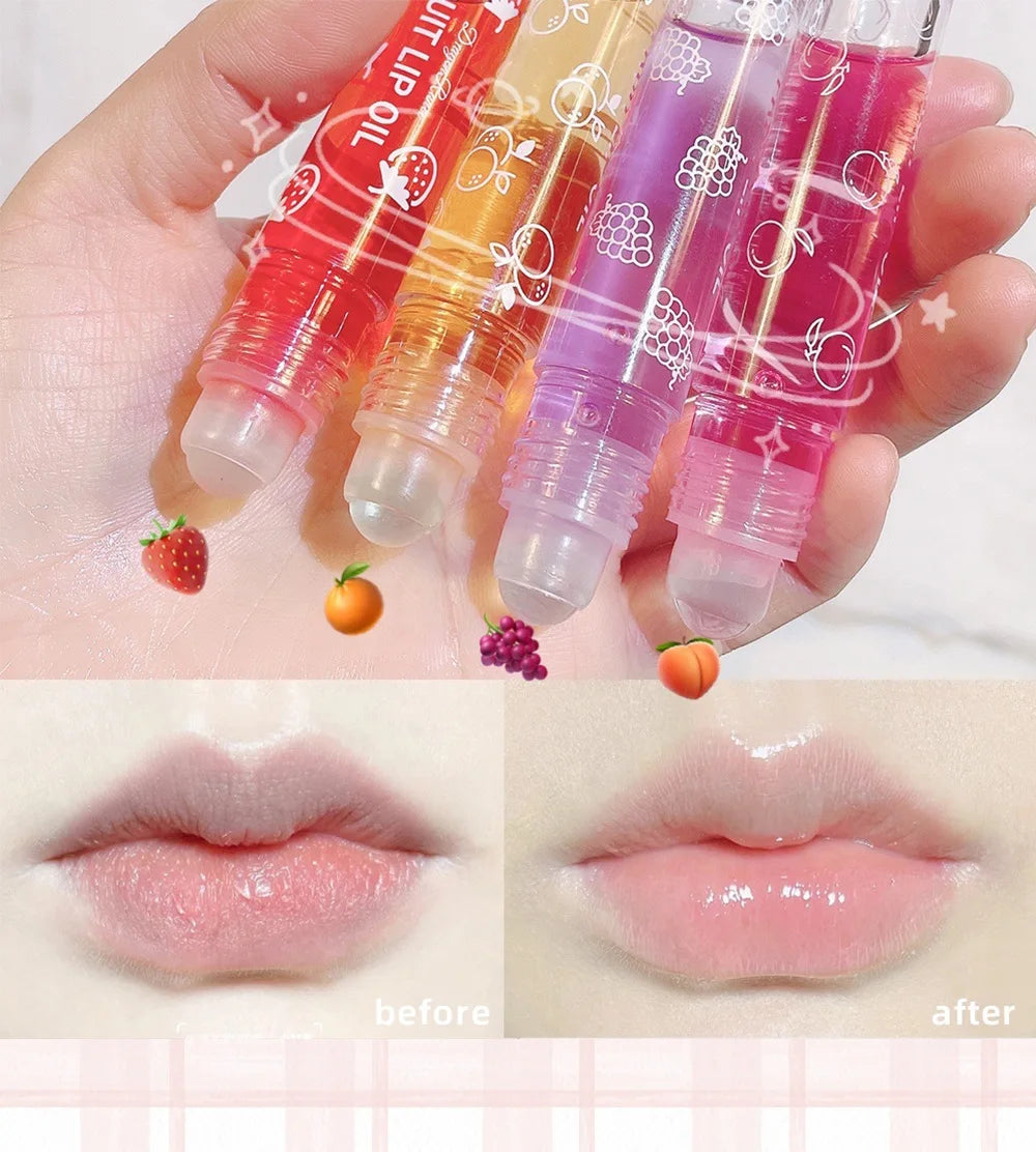 Aceite labial en roll-on LuxuryGlow: brillo labial hidratante y nutritivo para labios suaves y tersos (8 ml)