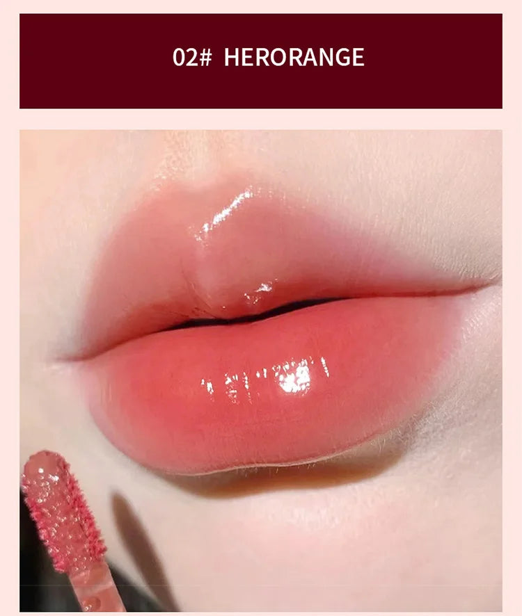Brillo labial HERORANGE Glass Water | Hidratante, voluminizador y de larga duración