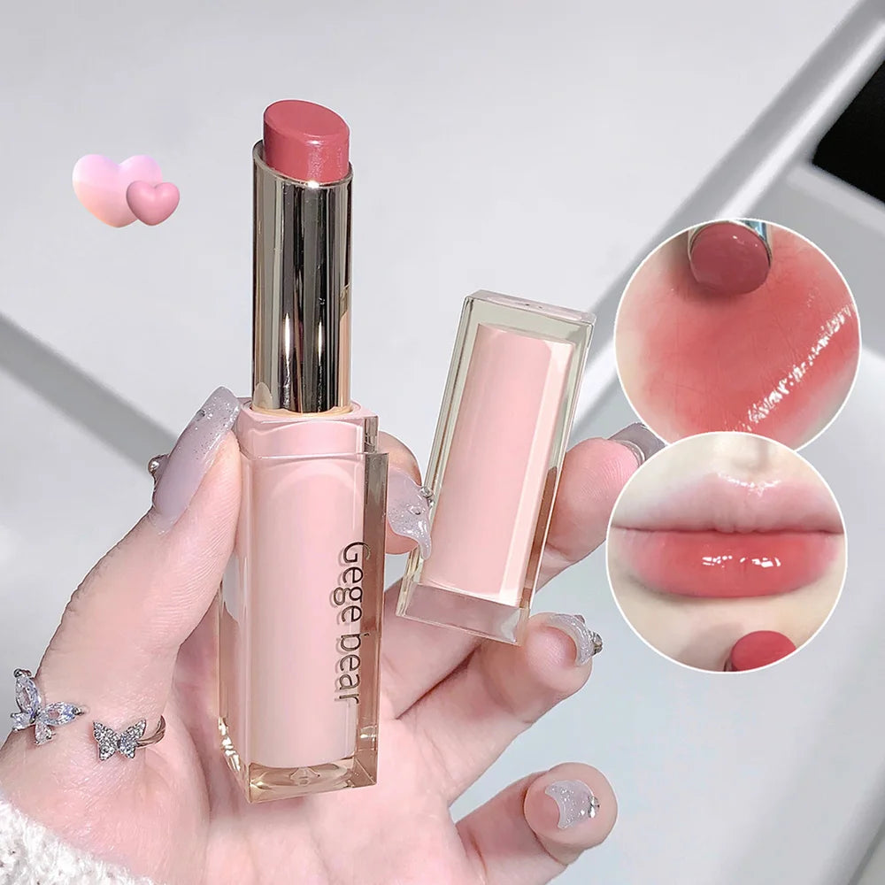 Gege Bear Silky Glossy Lipstick – Ultra Moisturizing, Non-Stick, Water Bomb Finish