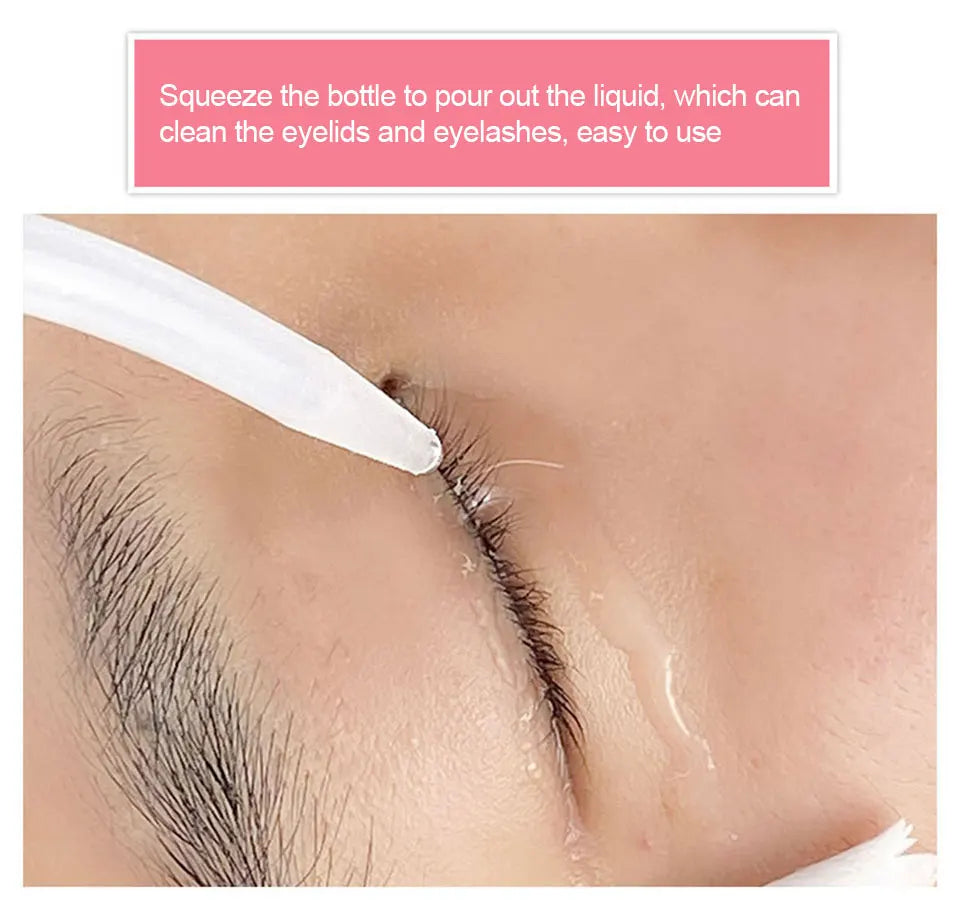 YASHICORAL 250/500ml Eyelash Cleaning Bottle – Curved Spout Lash & Brow Rinse Tool