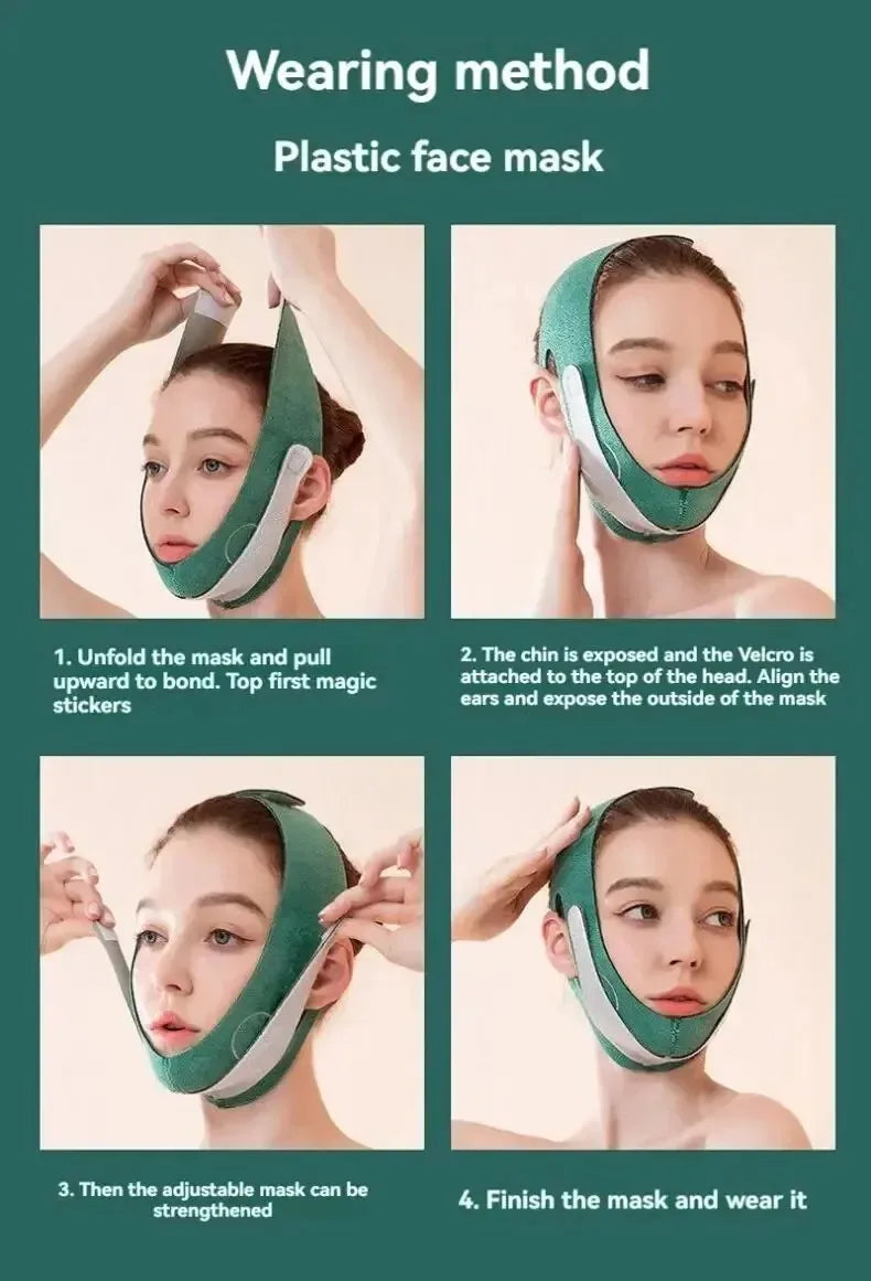 LuxuryGlow Slimming Face Belt — Double Chin Reducer & V Face Lifting Mask for All Face Shapes