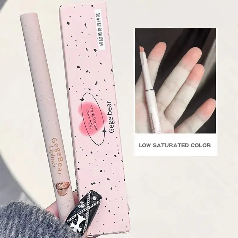 Delineador de labios mate Gege Bear Nude: lápiz aterciopelado resistente al agua y de larga duración 