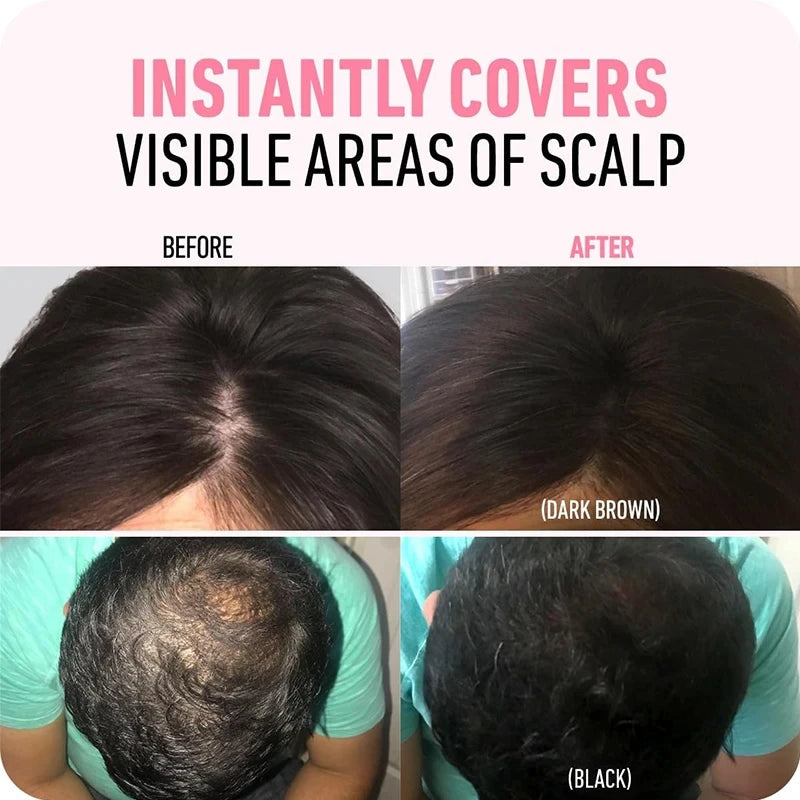 Polvos de lujo para la línea del cabello, resistentes al agua y con brillo: 14 colores para cubrir y corregir raíces (4 g)