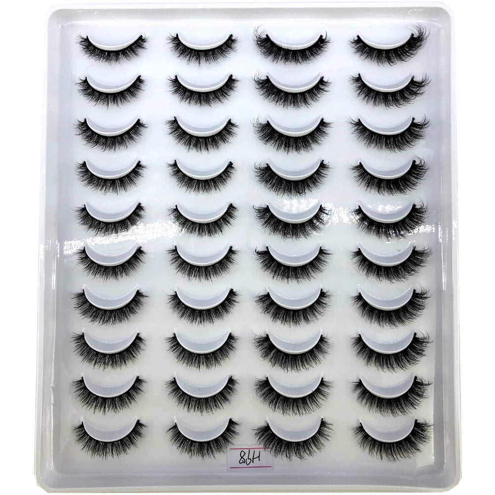 HBZGTLAD 20 Pairs 3D Faux Mink Lashes – Soft, Wispy, Reusable False Eyelashes Set