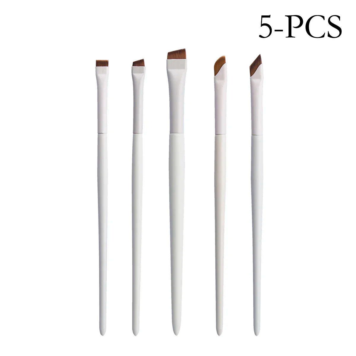 WOKO Ultra-Thin Precision Blade Eyeliner & Eyebrow Brush – White Wooden Handle