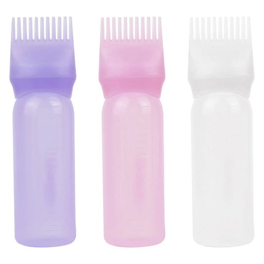 Botella aplicadora de tinte capilar LuxuryGlow de 120 ml con cepillo: herramienta para teñir con aceite y champú