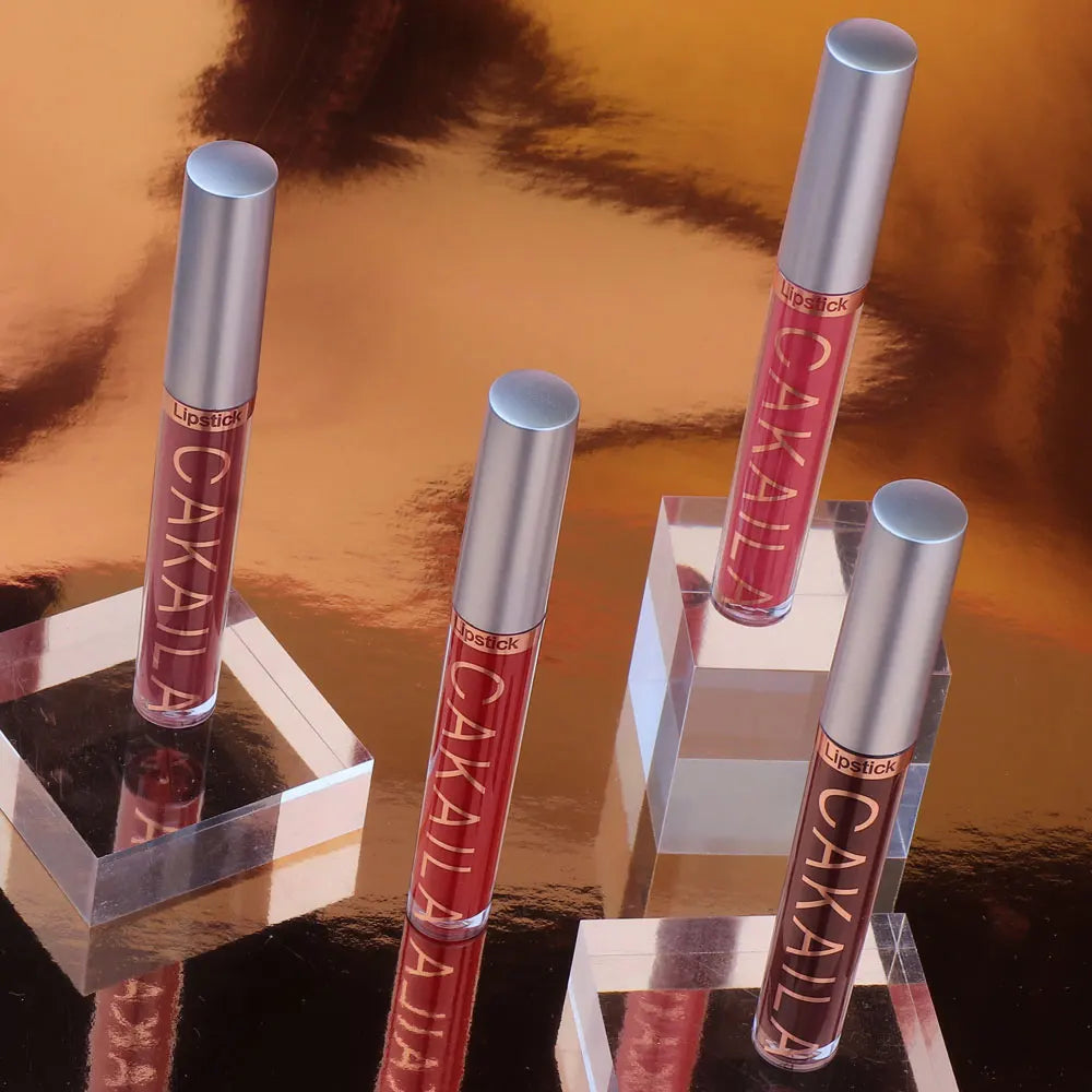 Set de brillo labial líquido mate de 6 colores CAKAILA: labiales resistentes al agua y de larga duración