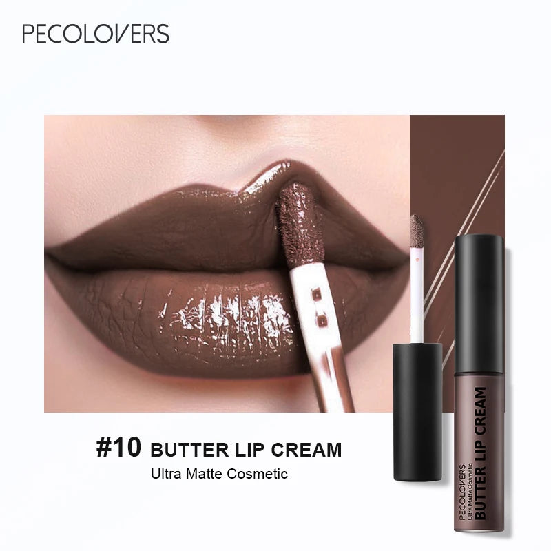 Labial líquido a prueba de agua LuxuryGlow: 21 tonos vibrantes con vitamina E y voluminizador de labios