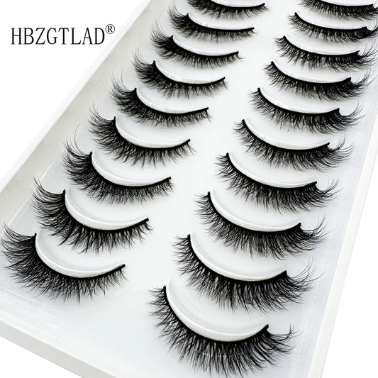 LuxuryGlow 10 Pairs Fluffy 3D Mink False Eyelashes – Soft, Dramatic & Reusable