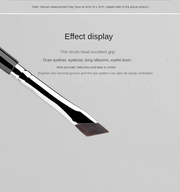 LuxuryGlow Ultra-Thin Angled Eyeliner & Eyebrow Brush | Precision Makeup Tool