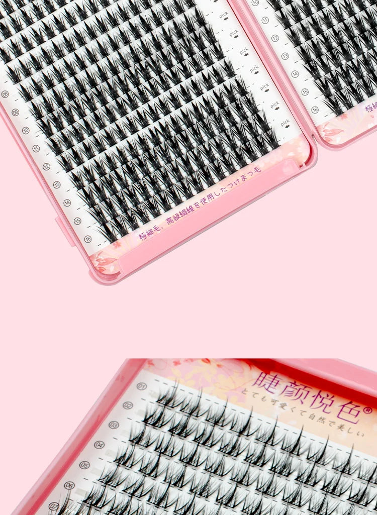 Miz Barn 32 Rows Eyelash Extensions – DIY & Professional, Soft Synthetic Lashes